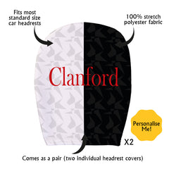 St Mirren Retro 1994 Home Shirt - Retro Football Shirt - Pack of 2 - Car Seat Headrest Covers