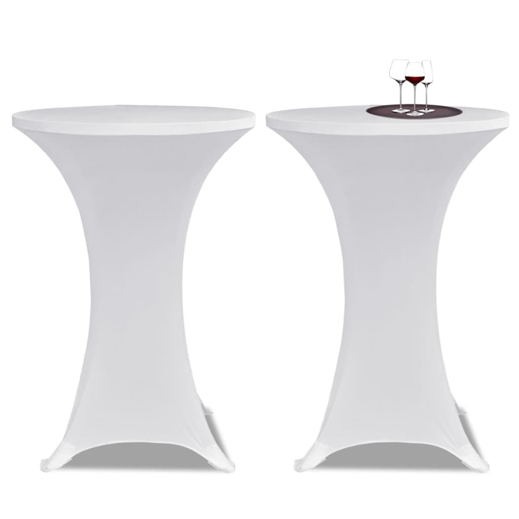 Standing Table Cover Ç? 60cm White Stretch 2 pcs