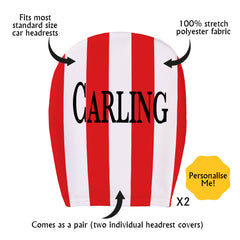 Stoke 1994 Home - Retro Football Shirt - Pack of 2 - Car Seat Headrest Covers