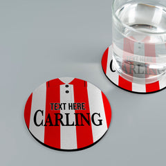Stoke 1994 Home Shirt - Personalised Drink Coaster - Square Or Circle