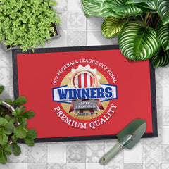 Stoke League Cup_ - Football Legends - Door Mat -60cm X 40cm