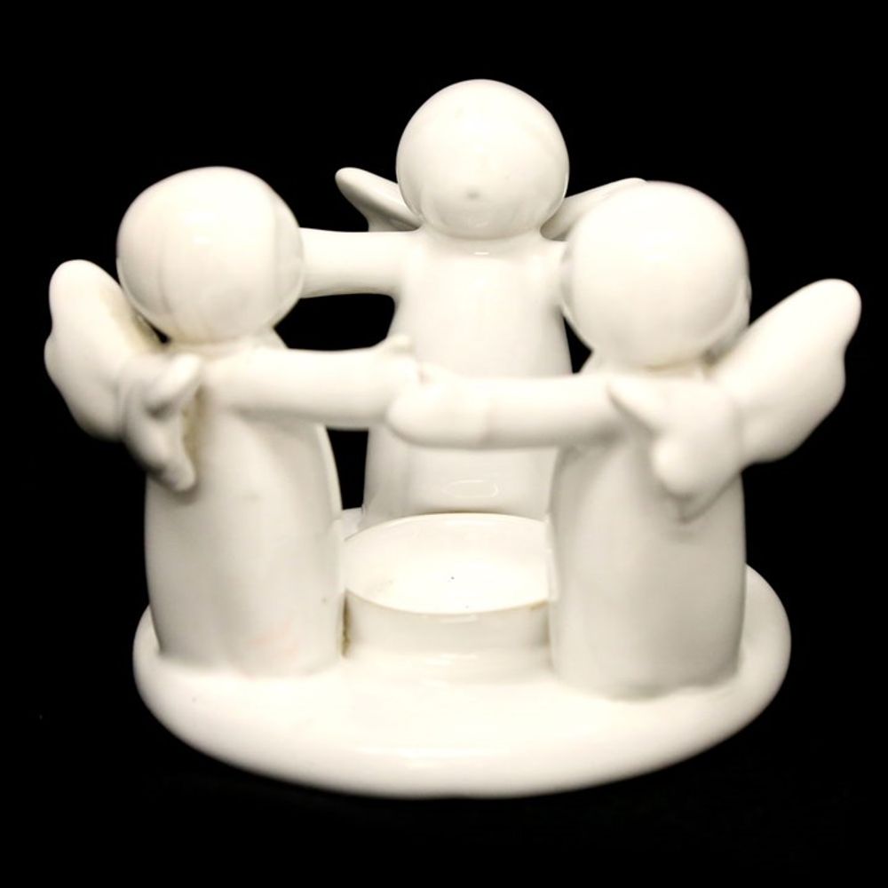 Stoneware Angel Tealight Holder