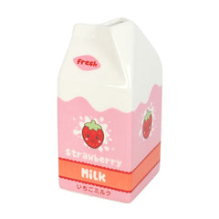 Strawberry Milk Carton Flower Vase