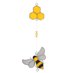 String of Bee and Honeycomb Suncatchers