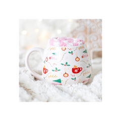 Sugarplum Fun Christmas Print Mug and Socks Set