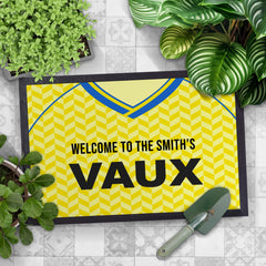 Sunderland - 1990 Away Shirt - Personalised Retro Door Mat - 60cm x 40cm