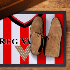 Sunderland 2001 Home Shirt - Personalised Retro Door Mat - 60cm x 40cm