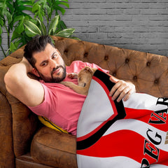 Sunderland - 2001 Home Shirt - Personalised Retro Fleece Blanket