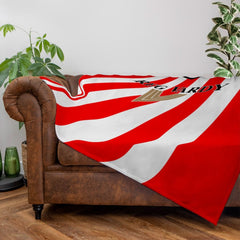 Sunderland - 2001 Home Shirt - Personalised Retro Fleece Blanket