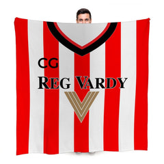 Sunderland - 2001 Home Shirt - Personalised Retro Fleece Blanket