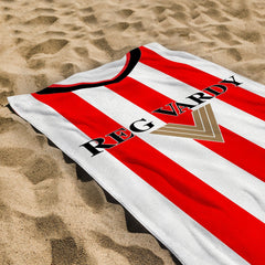 Sunderland - 2001 Home Shirt - Personalised Retro Lightweight, Microfibre Beach Towel - 150cm x 75cm
