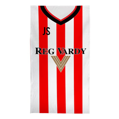 Sunderland - 2001 Home Shirt - Personalised Retro Lightweight, Microfibre Beach Towel - 150cm x 75cm