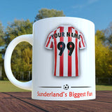 Sunderland Mug Personalised Custom Made Football Supporters Cup