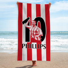 Sunderland Phillips 10 - Football Legends - Beach Towel - 150cm x 75cm