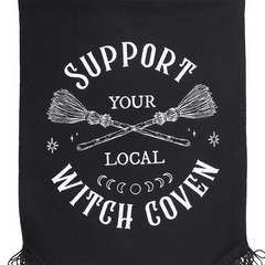 Support Your Local Witch Coven Hanging Fabric Banner