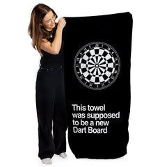 This Towel was Supposed to be a New Dart Board - Darts Beach Towel - 150cm x 75cm