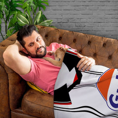 Swansea - 1995 Home Shirt - Personalised Retro Fleece Blanket