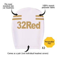 Swansea 2012 Home - Retro Football Shirt - Pack of 2 - Car Seat Headrest Covers