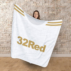 Swansea - 2012 Home Shirt - Personalised Retro Fleece Blanket