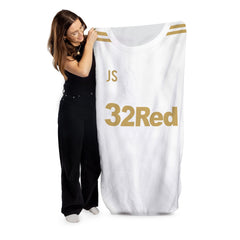 Swansea - 2012 Home Shirt - Personalised Retro Lightweight, Microfibre Beach Towel - 150cm x 75cm