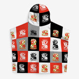 Swindon Town Personalised Kids' Hooded Towel - Chequered