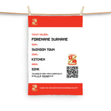 Swindon Town Tea Towel - Personalised (Fans Ticket Design)