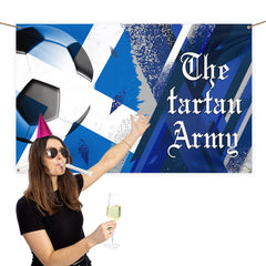 Tartan Army Paper Rip - Scotland - Personalised Retro Football 5ft x 3ft Fabric Banner