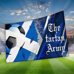 Tartan Army Paper Rip - Scotland - Personalised Retro Football 5ft x 3ft Fabric Banner