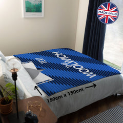 The Addicks 1991 Away Shirt - Personalised Retro Fleece Blanket 150cm X 150cm