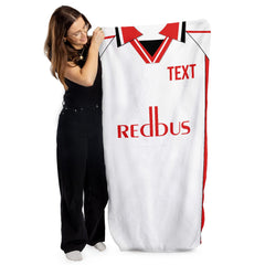 The Addicks 2000 Away Shirt - Personalised Lightweight, Microfibre Retro Beach Towel - 150cm x 75cm