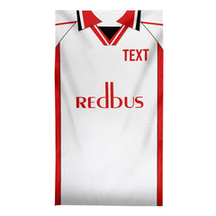 The Addicks 2000 Away Shirt - Personalised Lightweight, Microfibre Retro Beach Towel - 150cm x 75cm