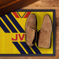 The Gooners 1993 Away Shirt - Personalised Retro Door Mat - 60cm x 40cm
