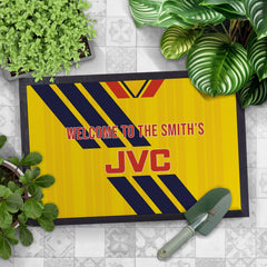 The Gooners 1993 Away Shirt - Personalised Retro Door Mat - 60cm x 40cm