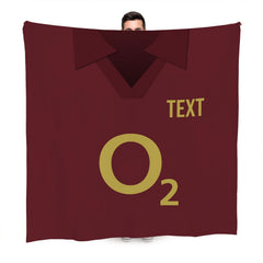 The Gooners 2005 Home Shirt - Personalised Retro Fleece Blanket 150cm X 150cm