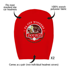 The Gooners Double - Football Legends - Headrest Cover