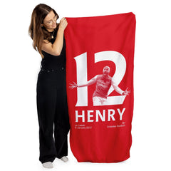 The Gooners Henry 12 - Football Legends - Beach Towel - 150cm x 75cm