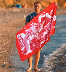 The Gooners Montage - Football Legends - Beach Towel - 150cm x 75cm