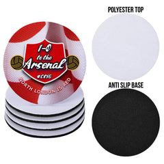 The Gooners One Nil - Football Coaster - Square Or Circle