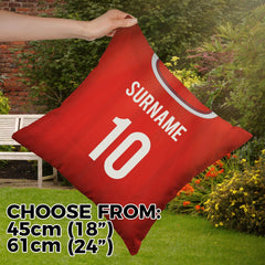 The Gooners Retro - 1988 Home Shirt - 45cm or 61cm Retro Showerproof Outdoor Cushion