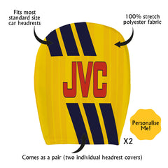 The Gooners Retro 1993 Away - Retro Football Shirt - Pack of 2 - Car Seat Headrest Covers