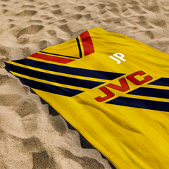 The Gooners Retro - 1993 Away Shirt - Personalised Retro Lightweight, Microfibre Beach Towel - 150cm x 75cm