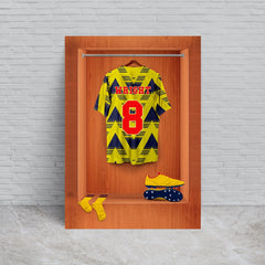 The Gooners Retro 92 Retro Dressing Room - A4 Metal Print Sign Plaque - Frame Options Available