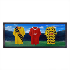 The Gooners Retro Retro Hanging Football Shirts - Personalised Bar Runner