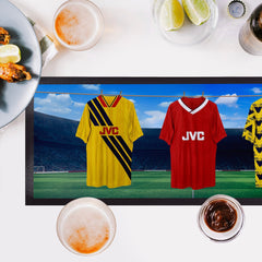 The Gooners Retro Retro Hanging Football Shirts - Personalised Bar Runner