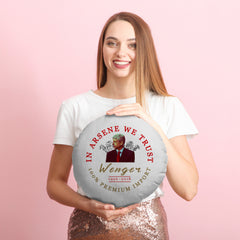 The Gooners Wenger - Football Legends - Circle Cushion 14inch