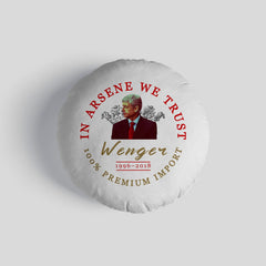 The Gooners Wenger - Football Legends - Circle Cushion 14inch
