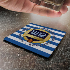 The Hoops W12 - Football Coaster - Square Or Circle