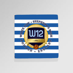 The Hoops W12 - Football Coaster - Square Or Circle