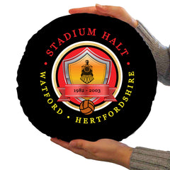 The Hornets Stadium Halt - Football Legends - Circle Cushion 14inch