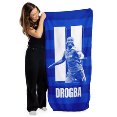 The London Blues Drogba 11 - Football Legends - Beach Towel - 150cm x 75cm
